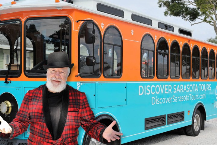 Bob Collins of the Circus Secrets of Sarasota trolley tour